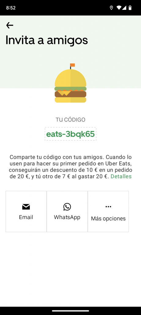 Cupón descuento 10€ en Ubert Eats