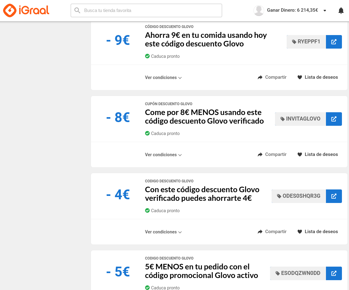Comer Gratis en Glovo